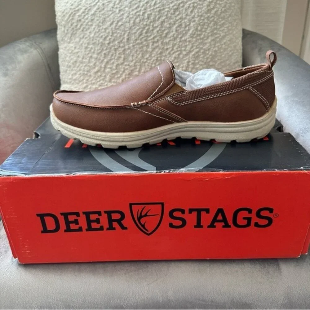Deer Stags Everest2 Tan Slip-On Comfort Loafers Mens 10.5M Casual Gorpcore